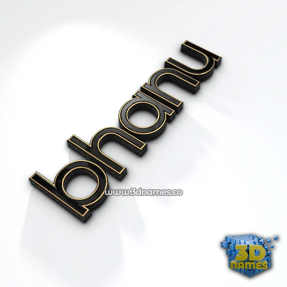 bhanu in Black'n'White style - 3D name wallpaper