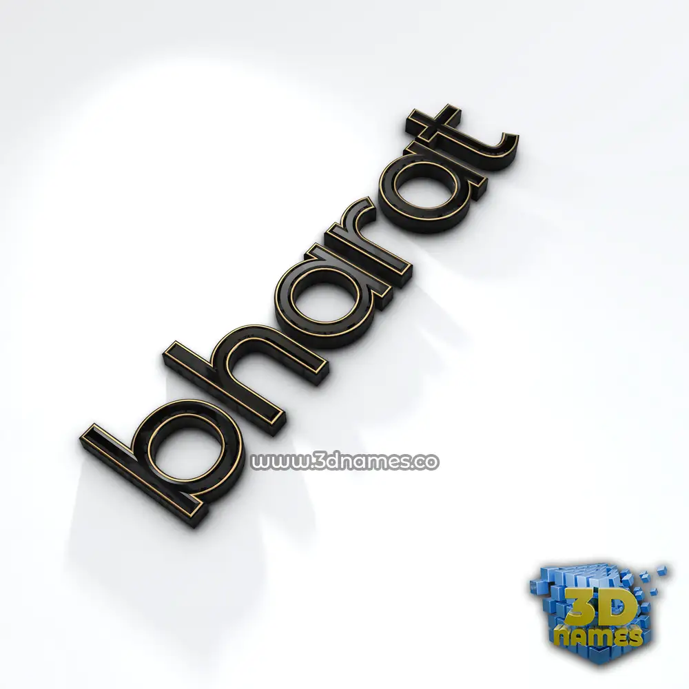bharat in Black'n'White style - 3D name wallpaper