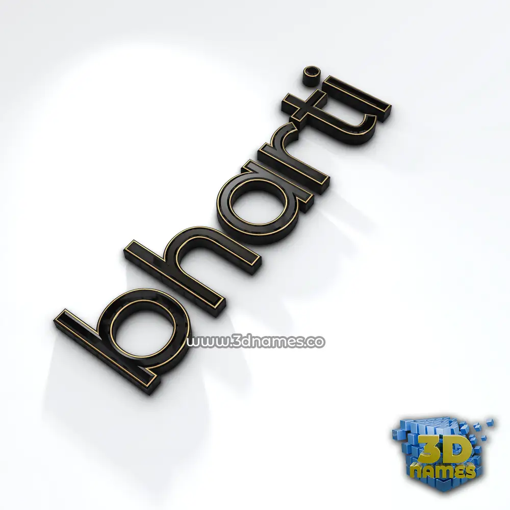 bharti in Black'n'White style - 3D name wallpaper