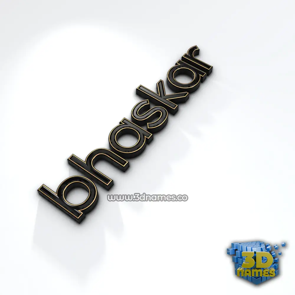 bhaskar in Black'n'White style - 3D name wallpaper