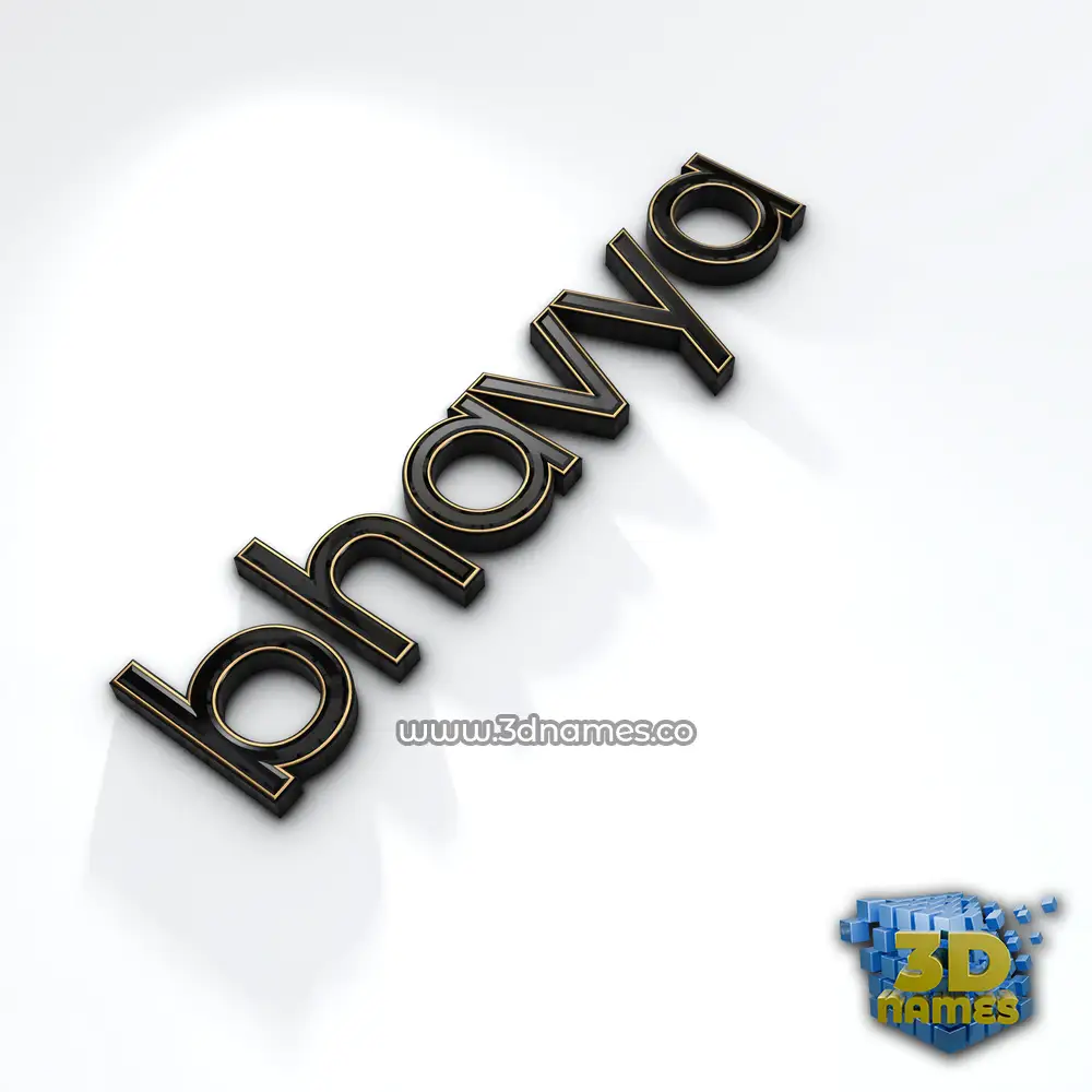 bhavya in Black'n'White style - 3D name wallpaper
