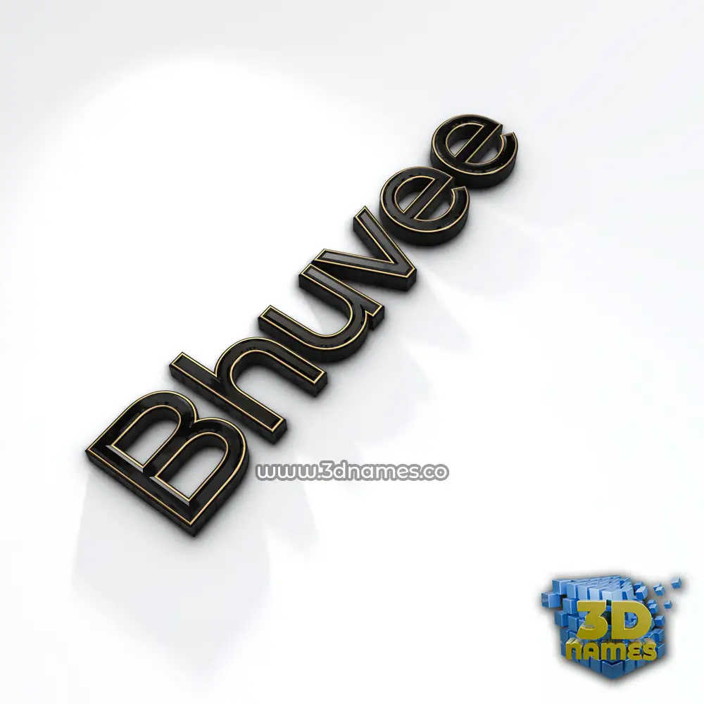 bhuvee in Black'n'White style - 3D name wallpaper