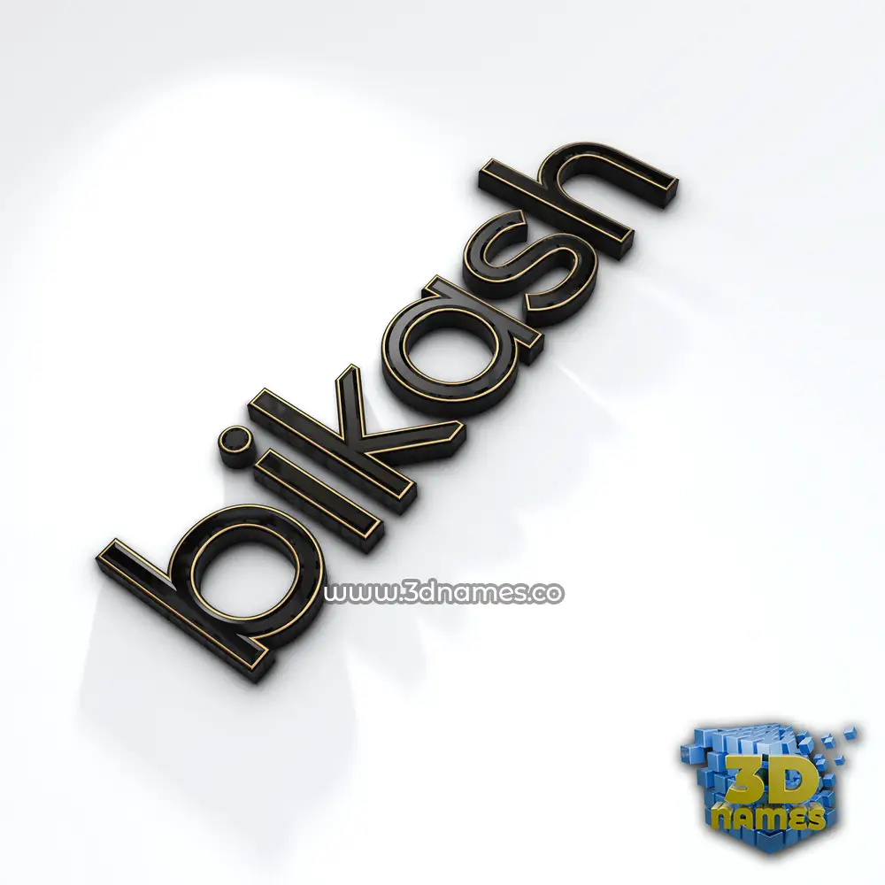 bikash in Black'n'White style - 3D name wallpaper