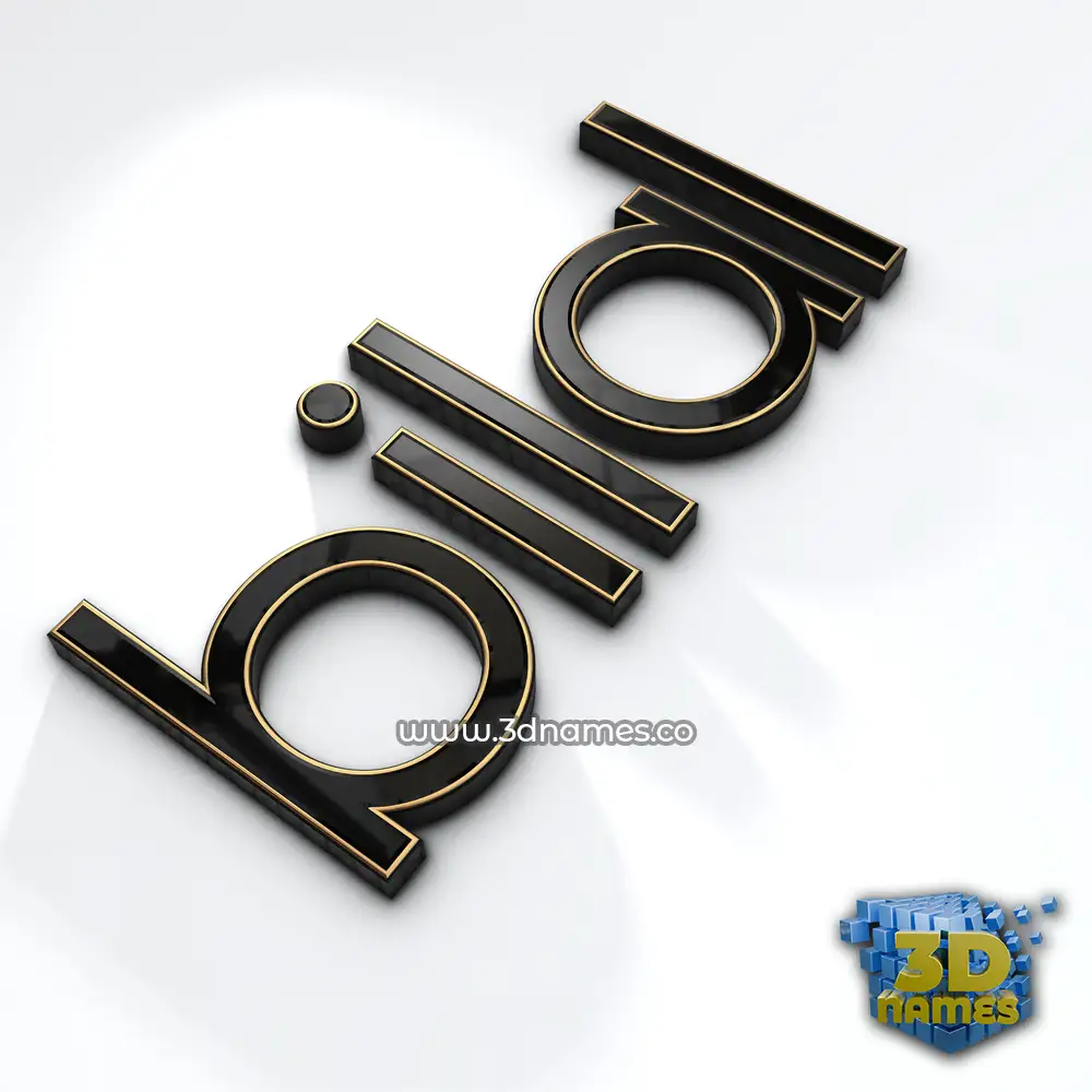 bilal in Black'n'White style - 3D name wallpaper