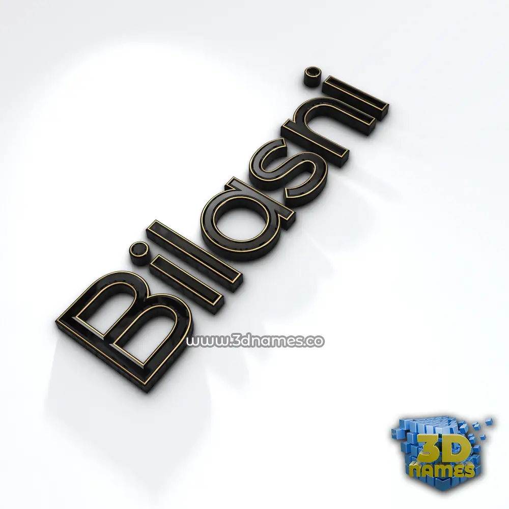 bilasni in Black'n'White style - 3D name wallpaper