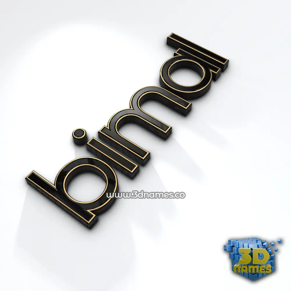 bimal in Black'n'White style - 3D name wallpaper