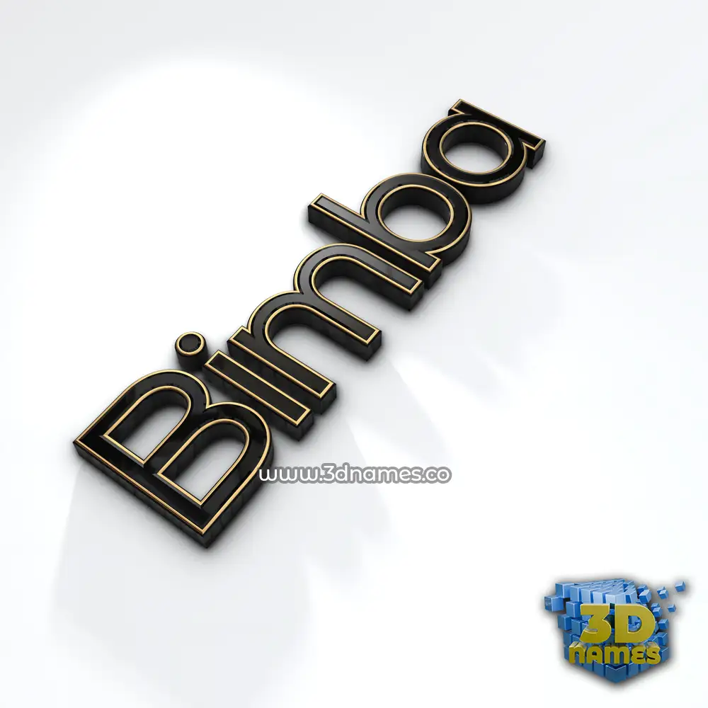 bimba in Black'n'White style - 3D name wallpaper