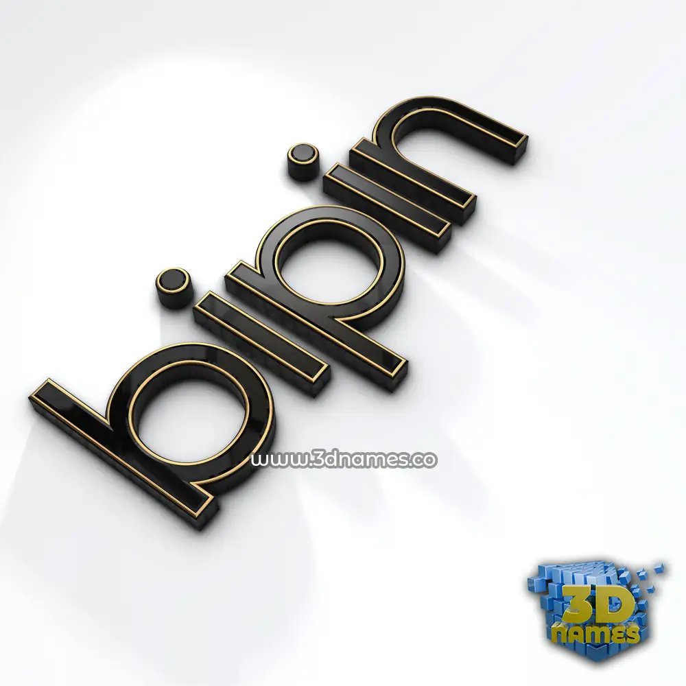 bipin in Black'n'White style - 3D name wallpaper