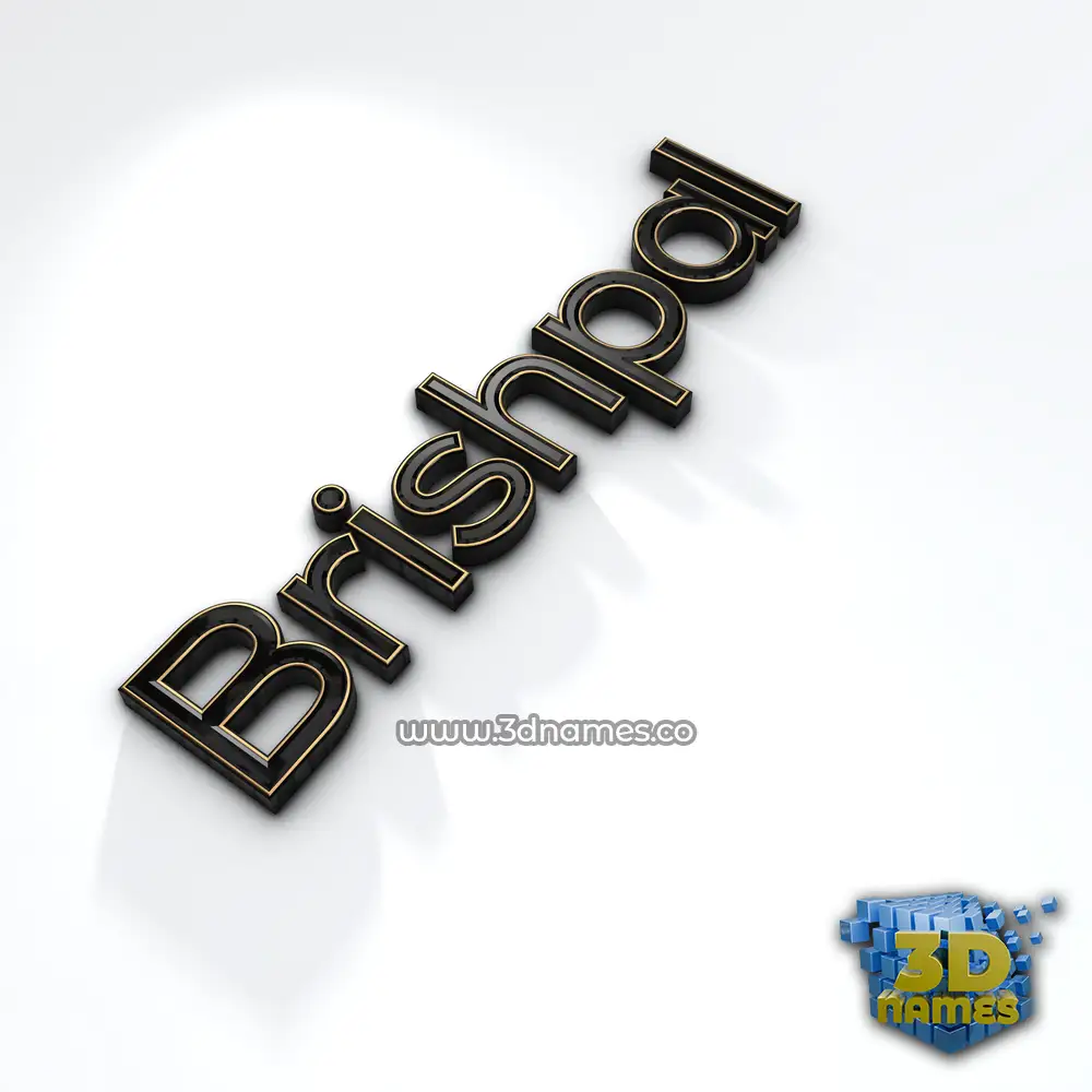 brishpal in Black'n'White style - 3D name wallpaper