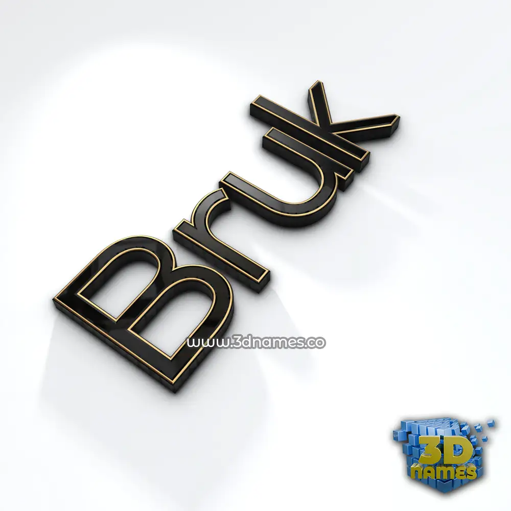 bruk in Black'n'White style - 3D name wallpaper