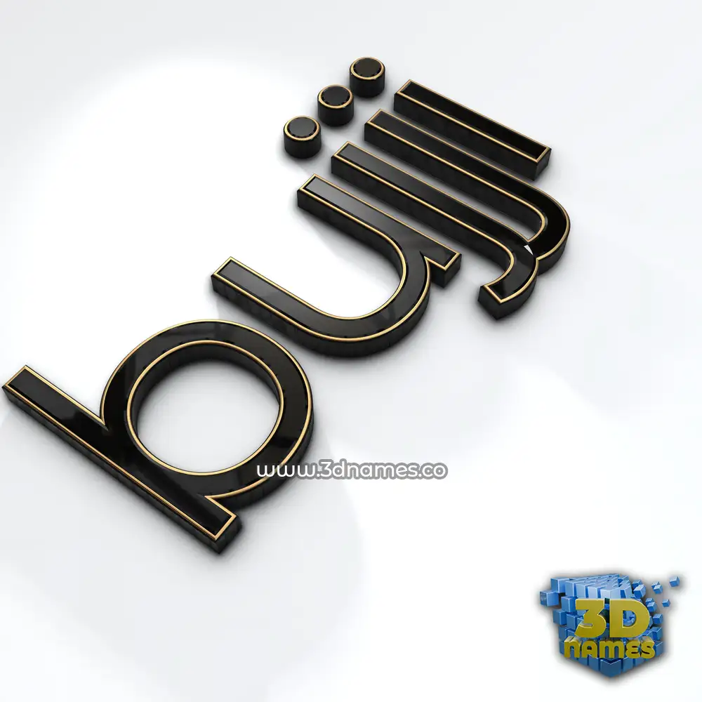 bujji in Black'n'White style - 3D name wallpaper