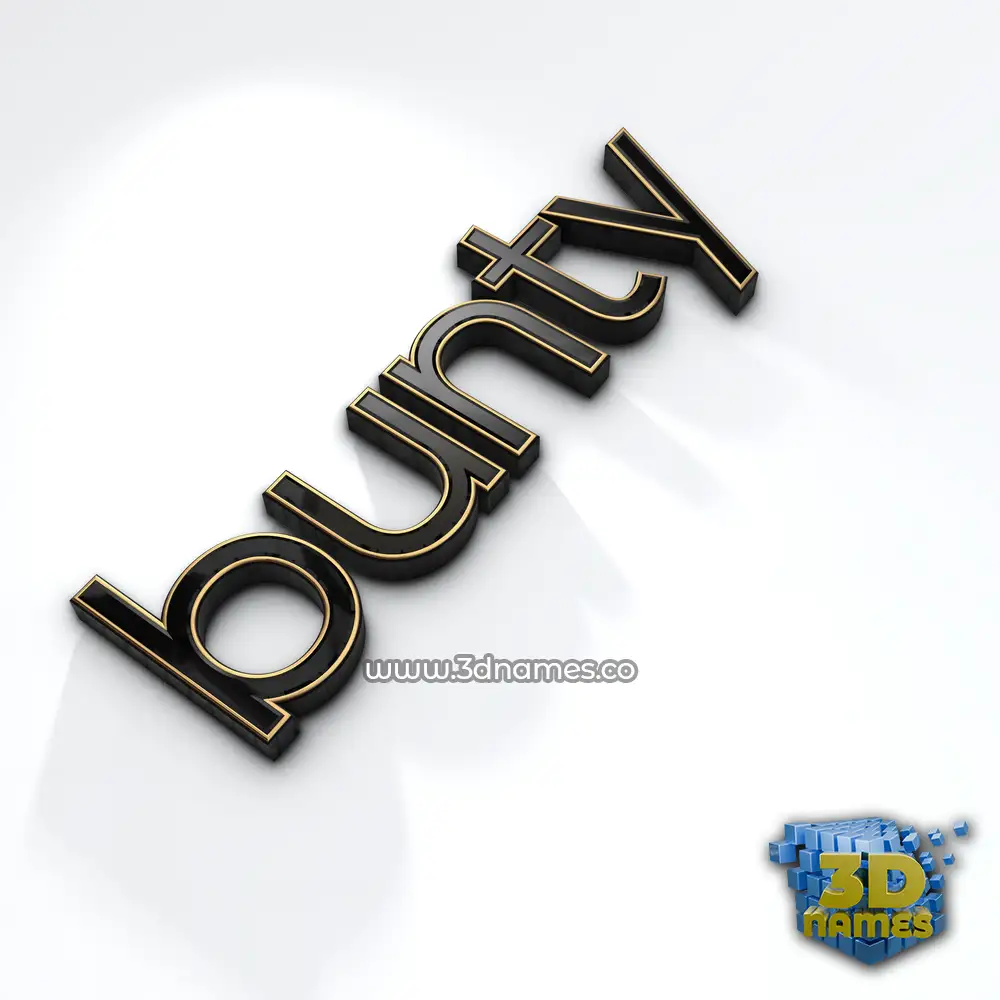 bunty in Black'n'White style - 3D name wallpaper