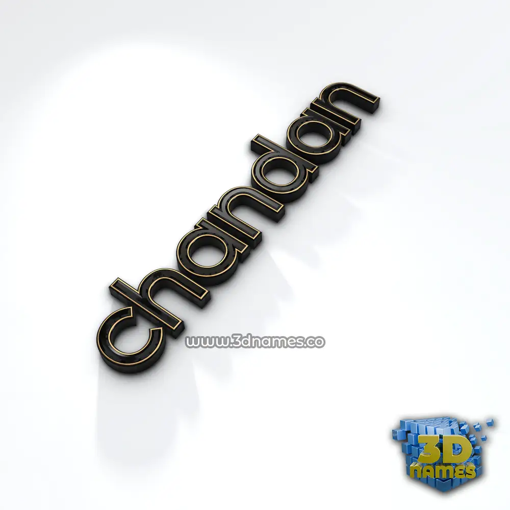 chandan in Black'n'White style - 3D name wallpaper
