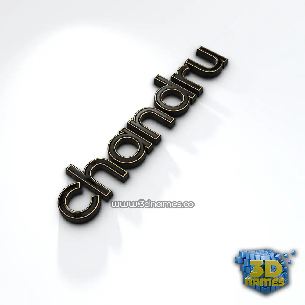 chandru in Black'n'White style - 3D name wallpaper