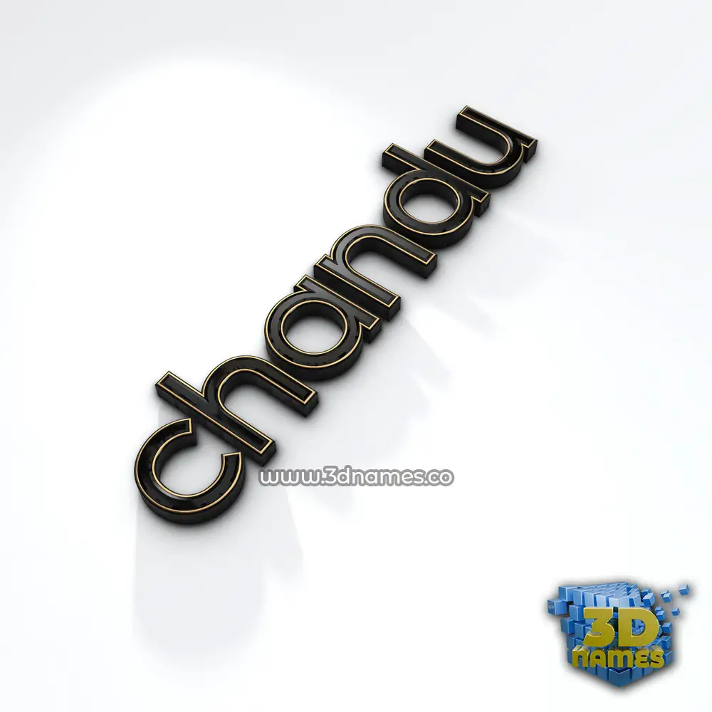 chandu in Black'n'White style - 3D name wallpaper