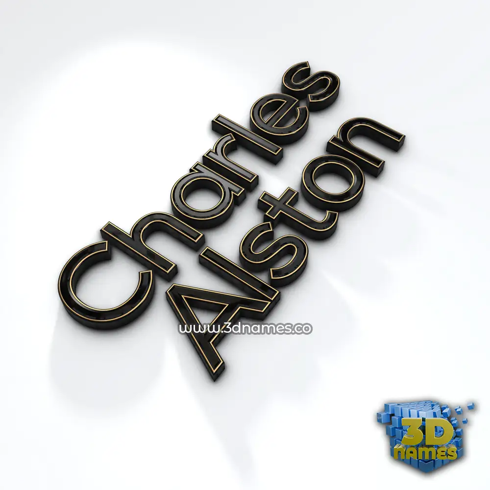 charles alston in Black'n'White style - 3D name wallpaper