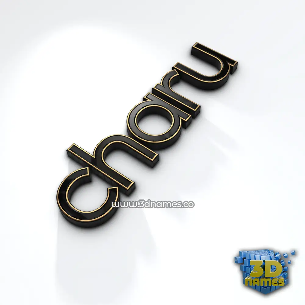 charu in Black'n'White style - 3D name wallpaper