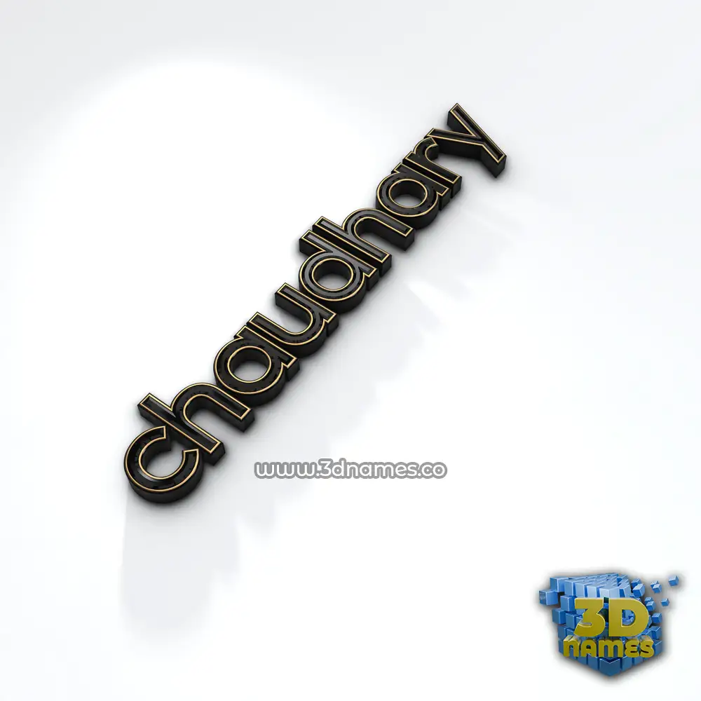 chaudhary in Black'n'White style - 3D name wallpaper