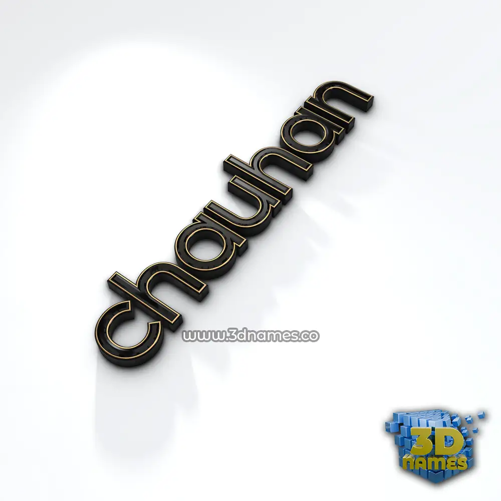 chauhan in Black'n'White style - 3D name wallpaper