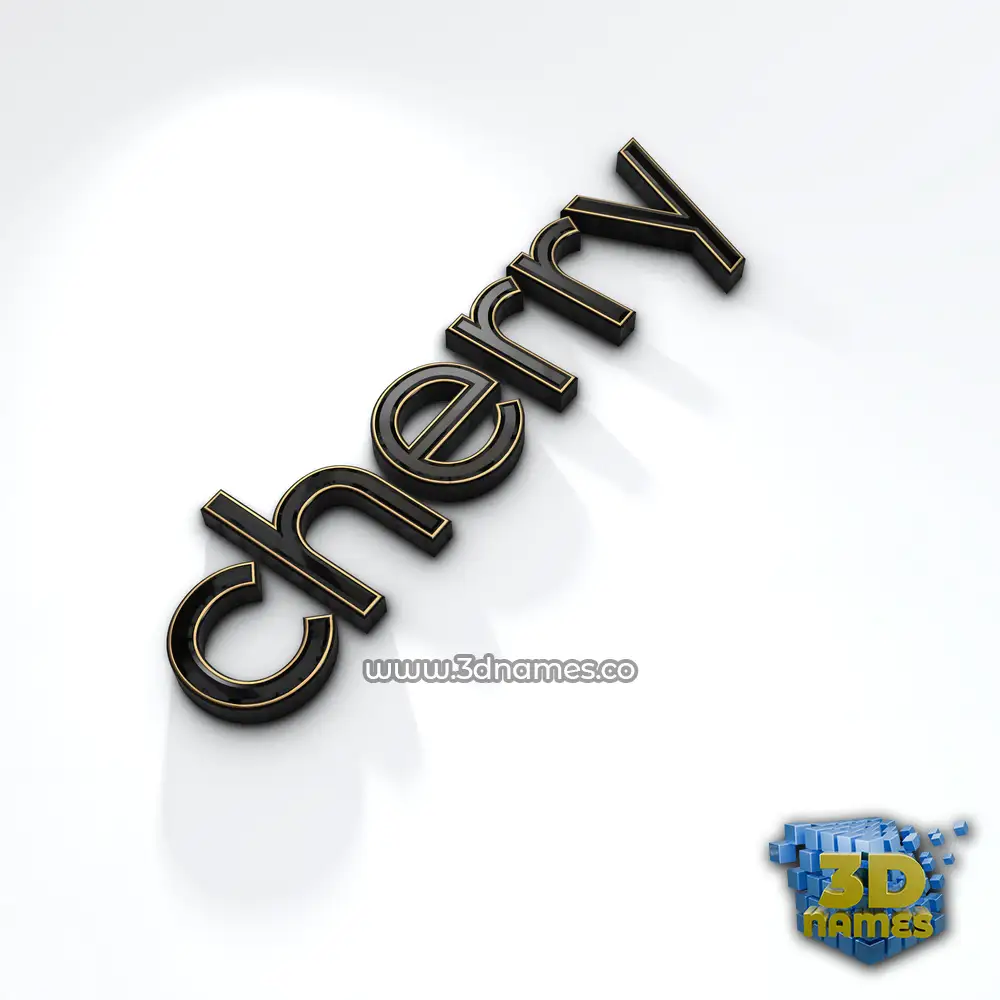 cherry in Black'n'White style - 3D name wallpaper