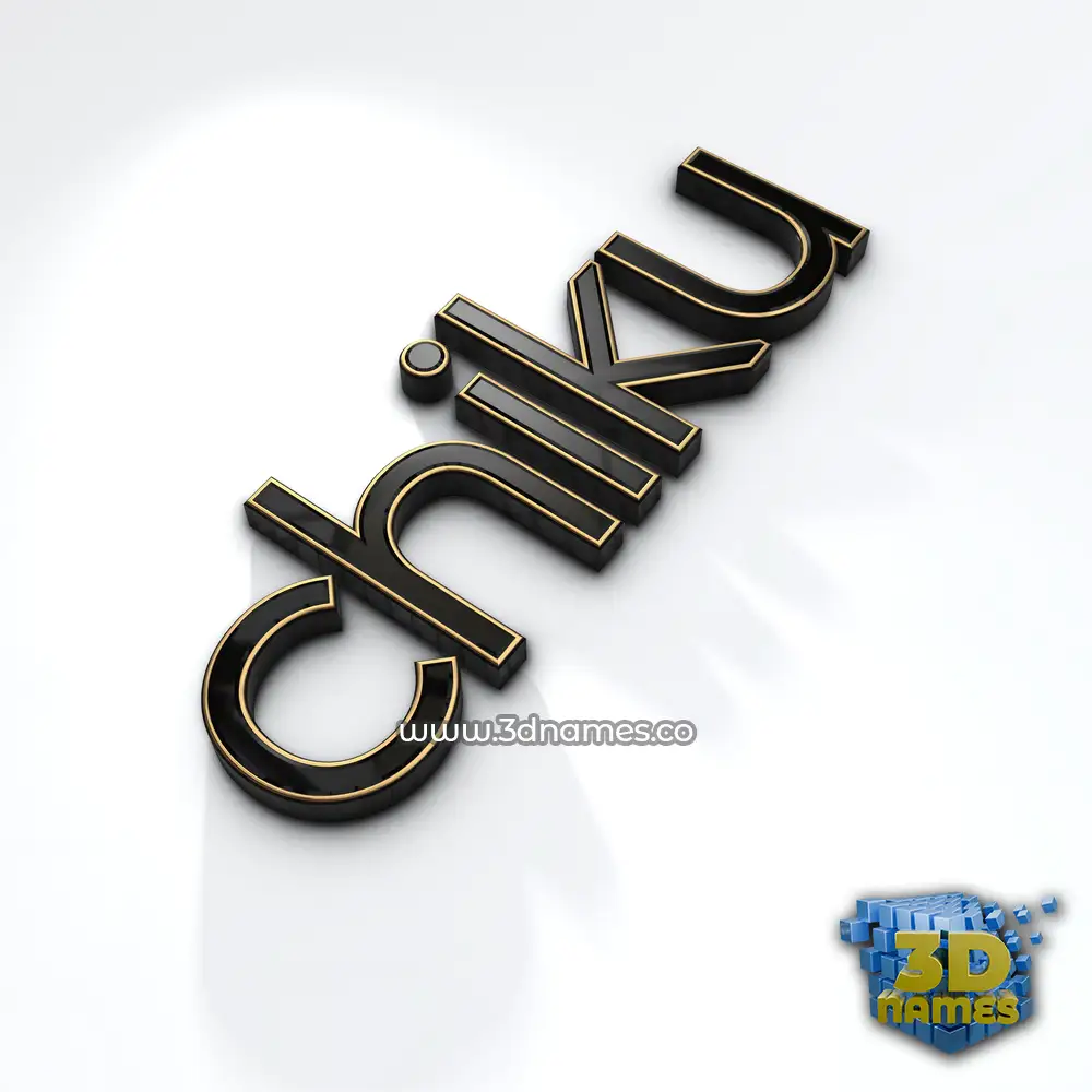 chiku in Black'n'White style - 3D name wallpaper