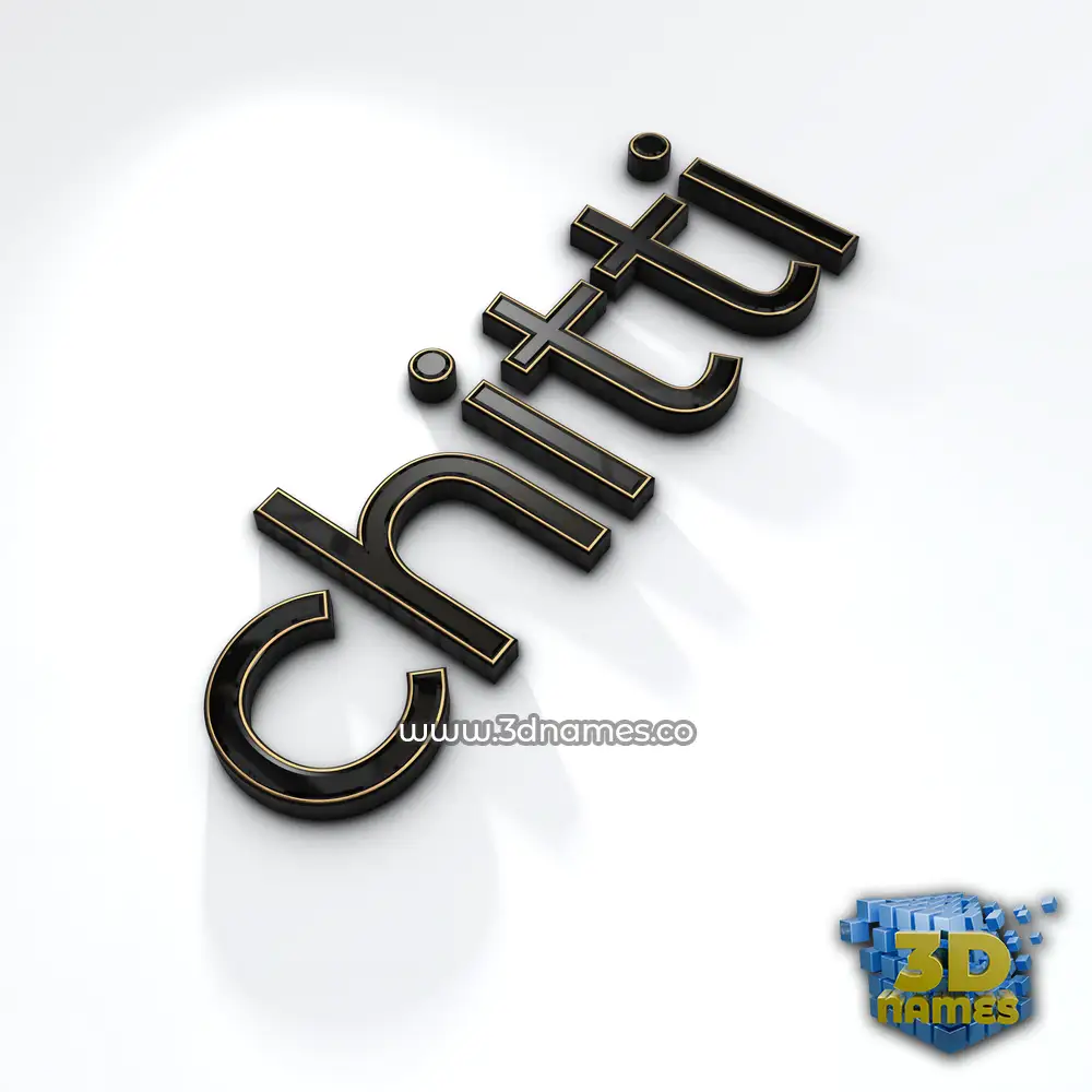 chitti in Black'n'White style - 3D name wallpaper