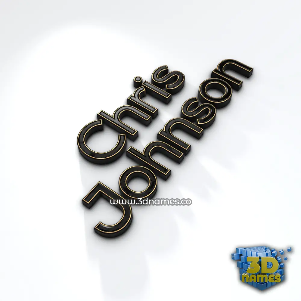 chris johnson in Black'n'White style - 3D name wallpaper