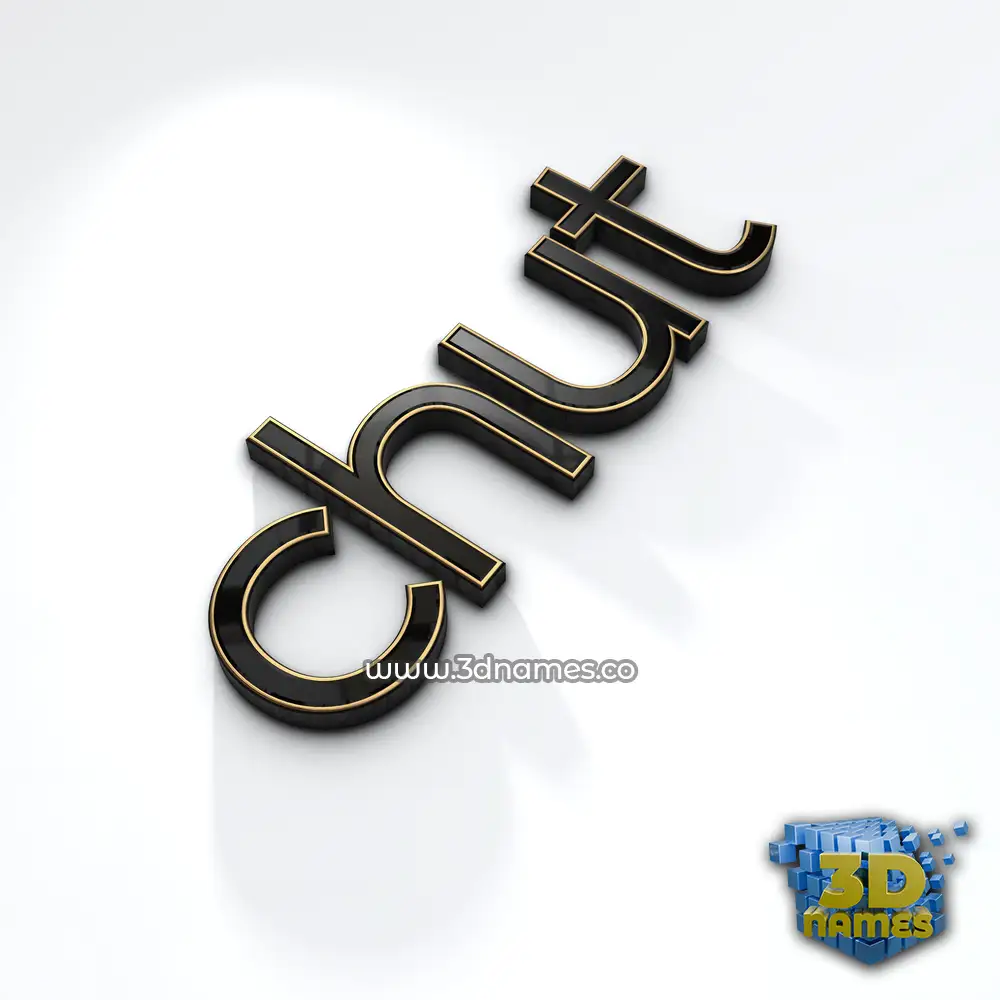 chut in Black'n'White style - 3D name wallpaper