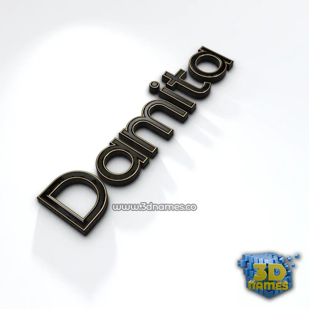 damita in Black'n'White style - 3D name wallpaper