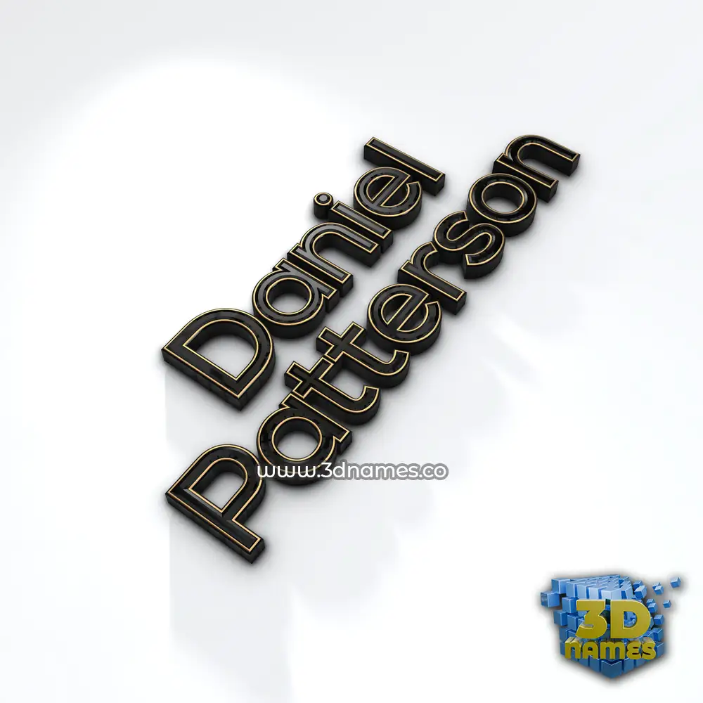 daniel patterson in Black'n'White style - 3D name wallpaper