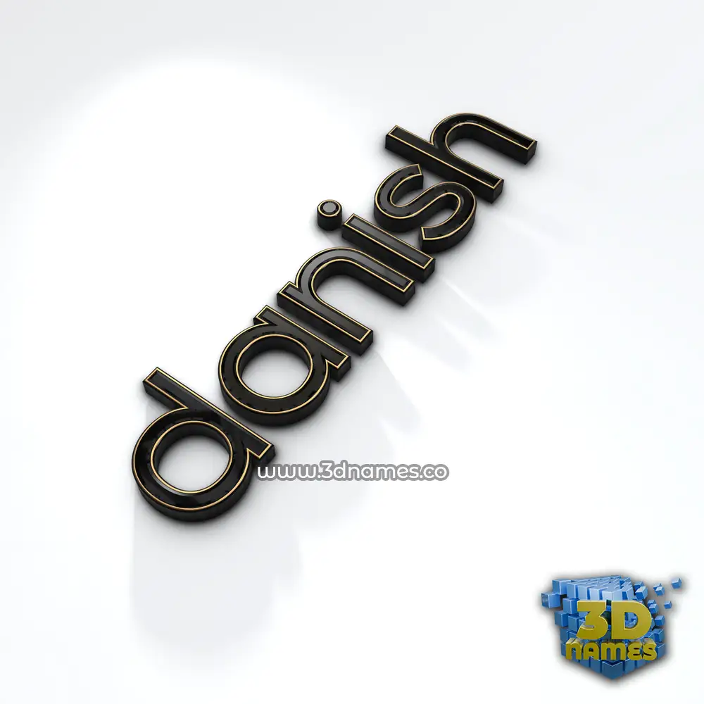 danish in Black'n'White style - 3D name wallpaper