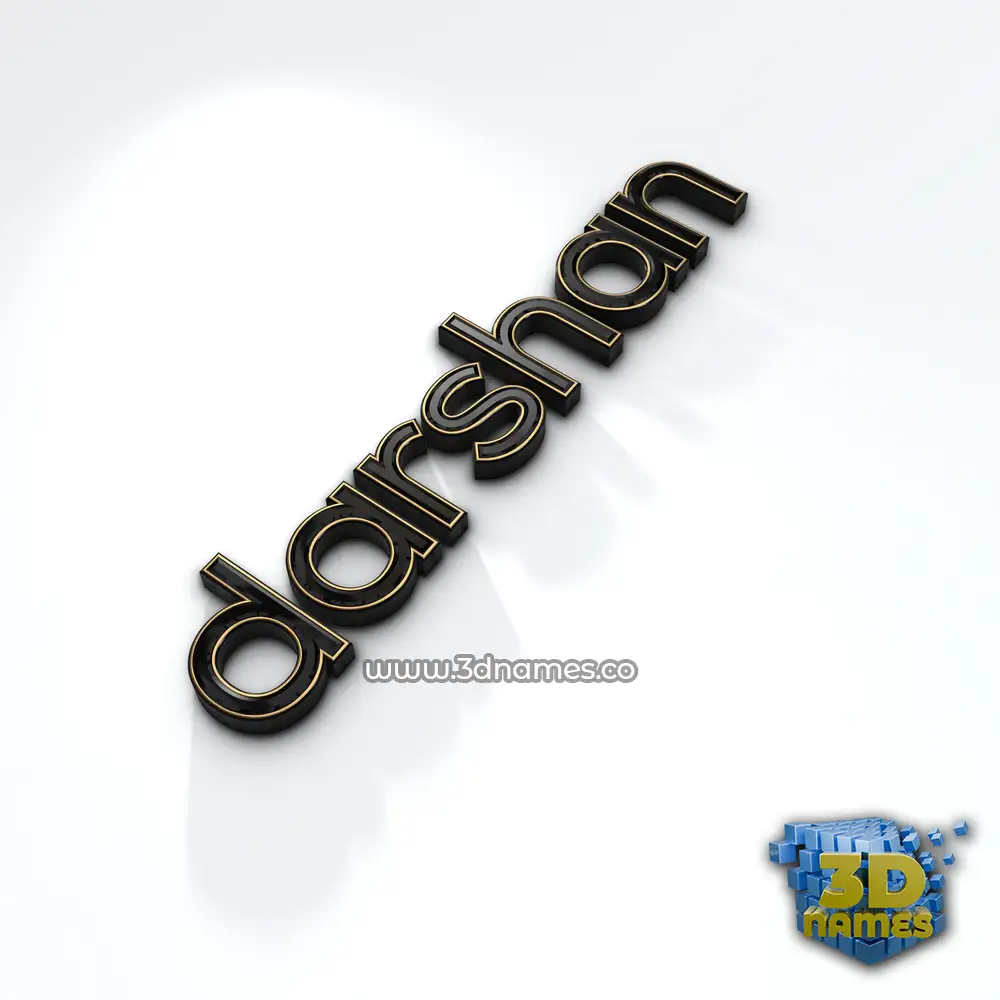 darshan in Black'n'White style - 3D name wallpaper