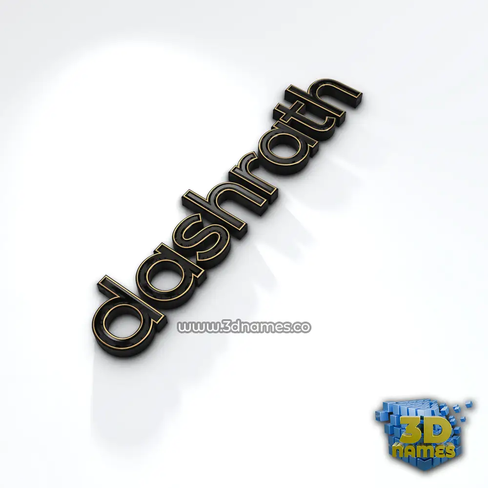 dashrath in Black'n'White style - 3D name wallpaper