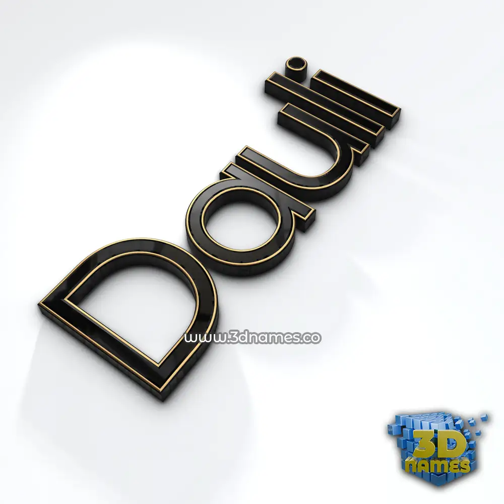 dauli in Black'n'White style - 3D name wallpaper