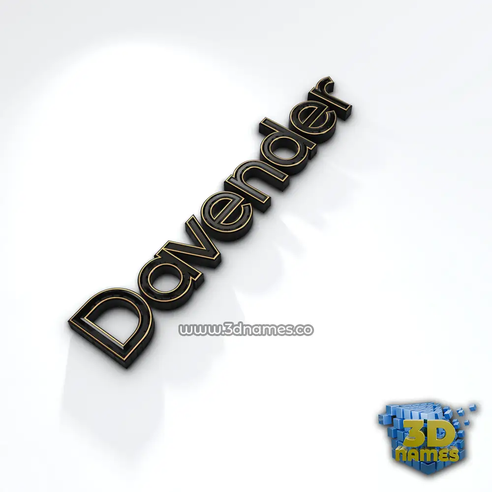 davender in Black'n'White style - 3D name wallpaper