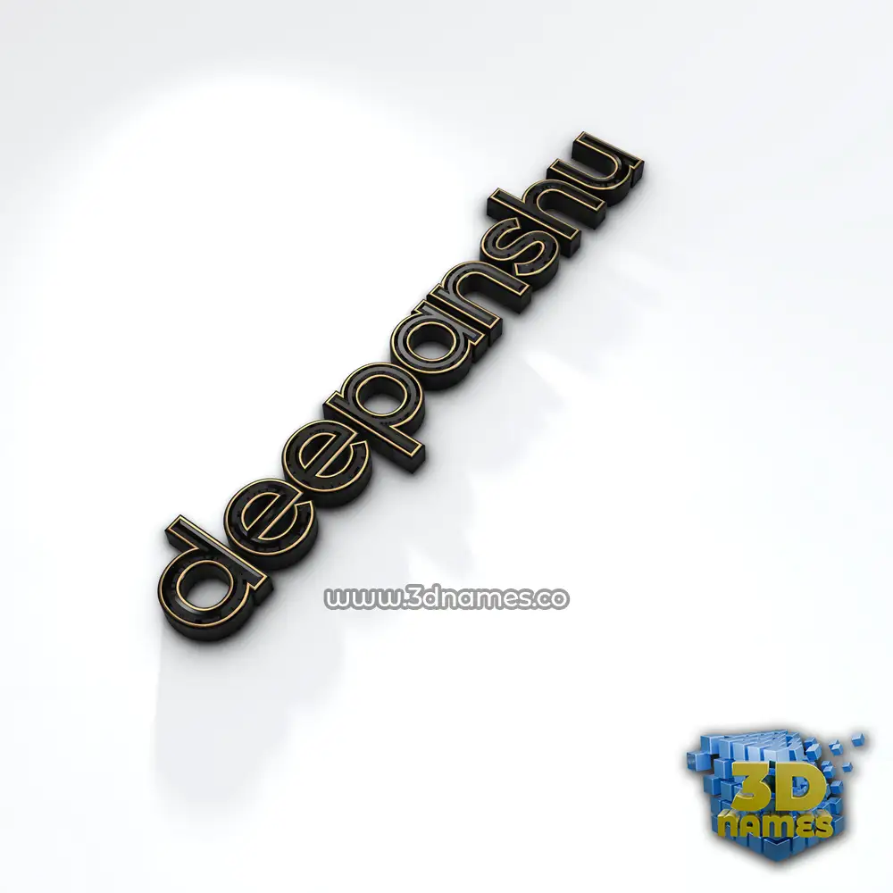 deepanshu in Black'n'White style - 3D name wallpaper