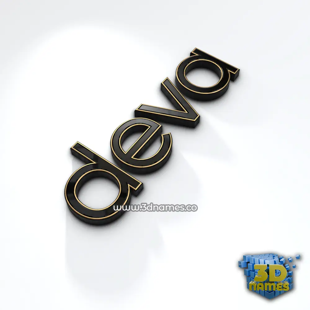 deva in Black'n'White style - 3D name wallpaper