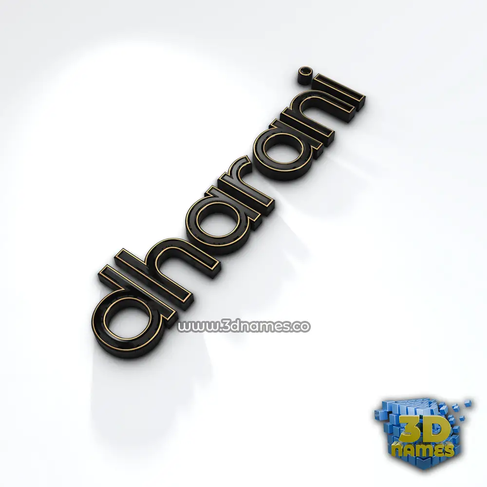 dharani in Black'n'White style - 3D name wallpaper