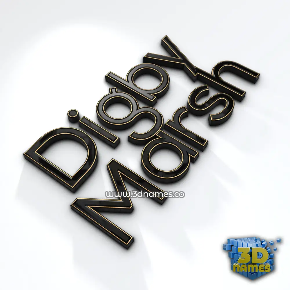 digby marsh in Black'n'White style - 3D name wallpaper