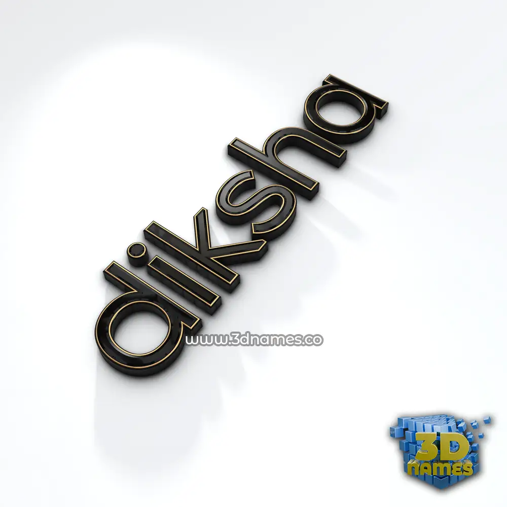 diksha in Black'n'White style - 3D name wallpaper