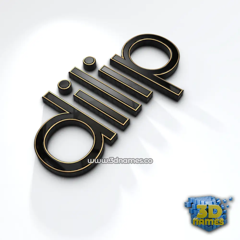 dilip in Black'n'White style - 3D name wallpaper