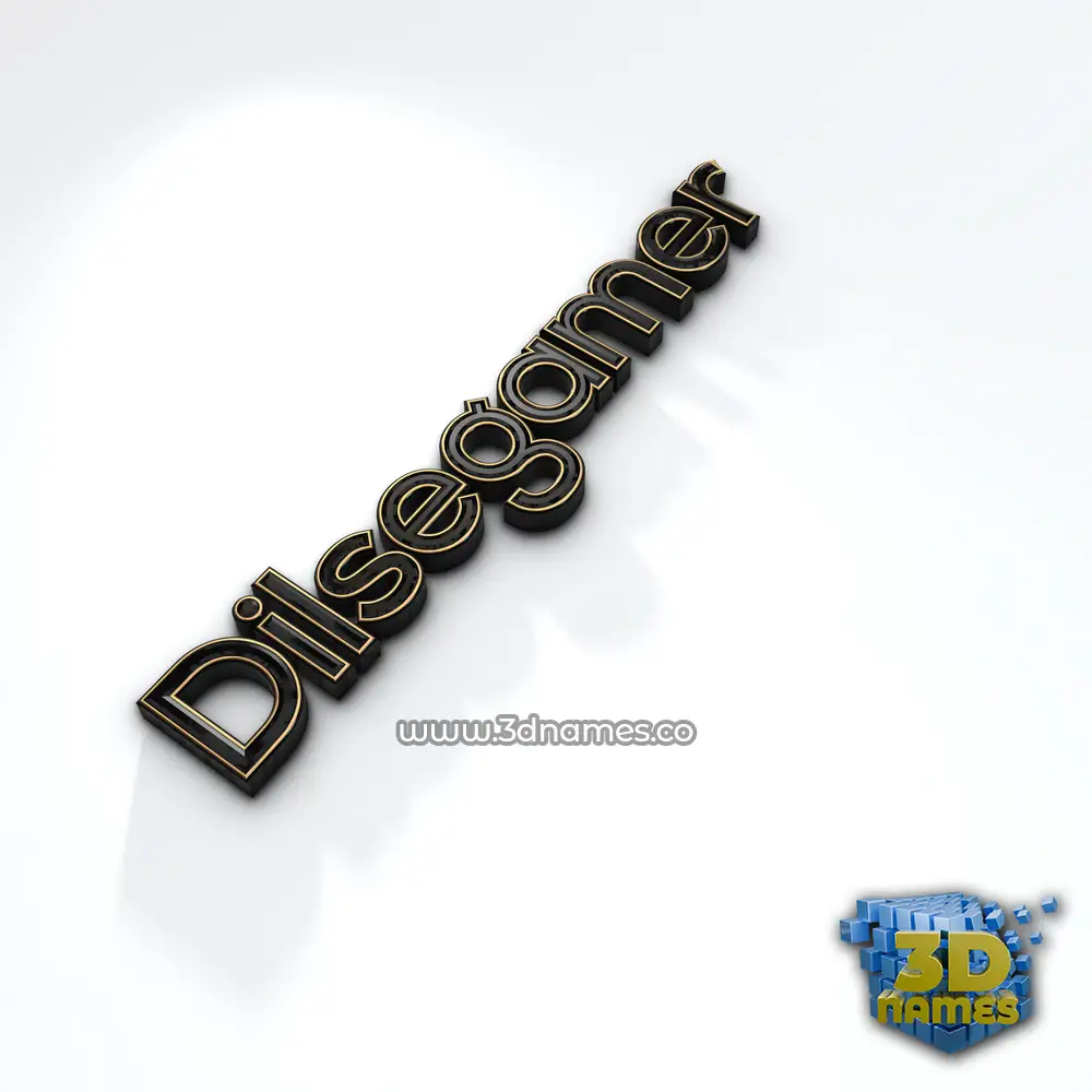 dilsegamer in Black'n'White style - 3D name wallpaper