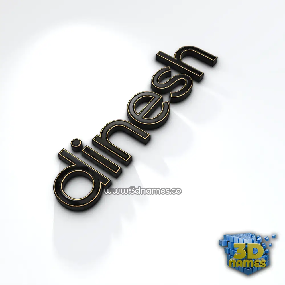 dinesh in Black'n'White style - 3D name wallpaper