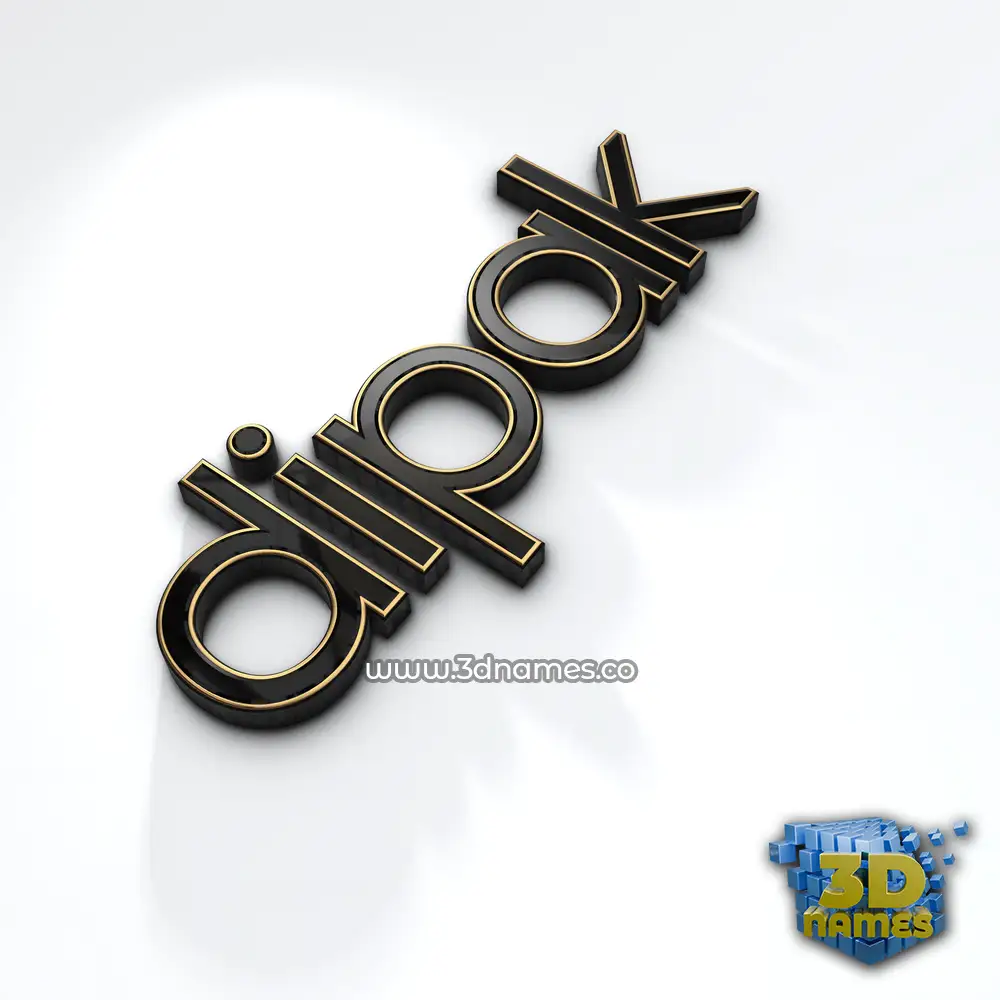 dipak in Black'n'White style - 3D name wallpaper
