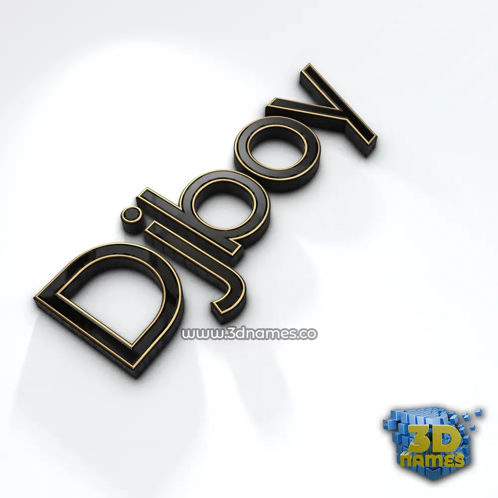 djboy in Black'n'White style - 3D name wallpaper