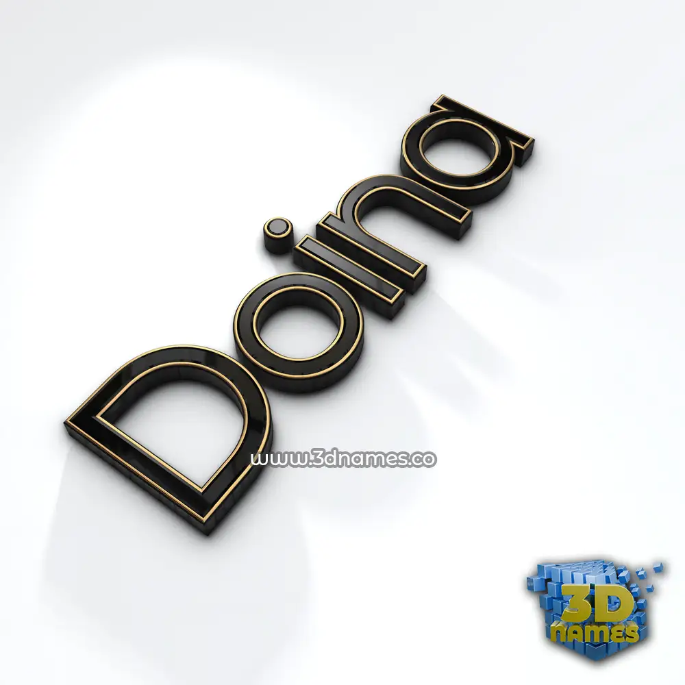 doina in Black'n'White style - 3D name wallpaper