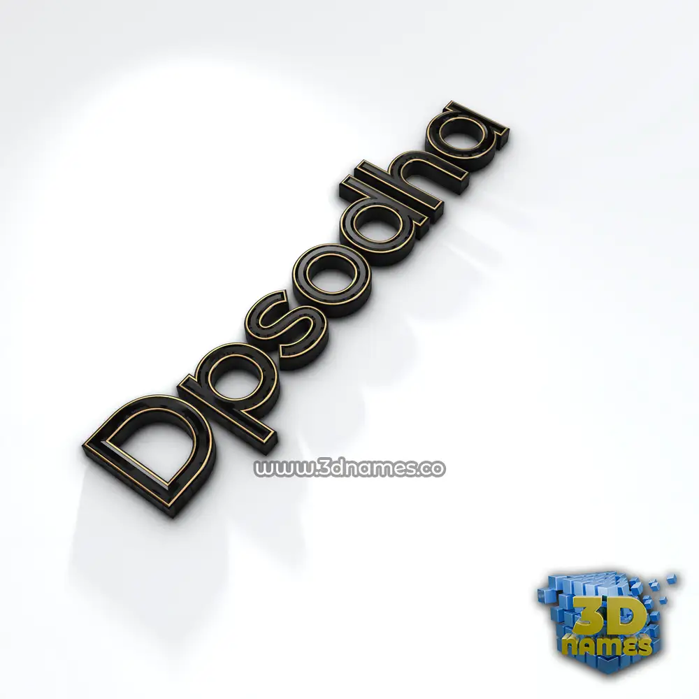 dpsodha in Black'n'White style - 3D name wallpaper