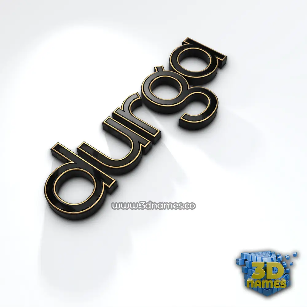 durga in Black'n'White style - 3D name wallpaper
