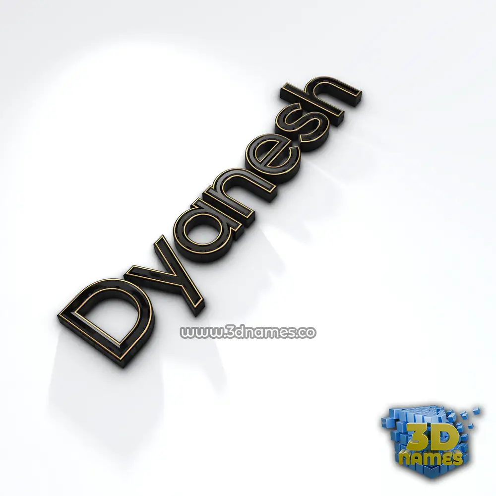 dyanesh in Black'n'White style - 3D name wallpaper