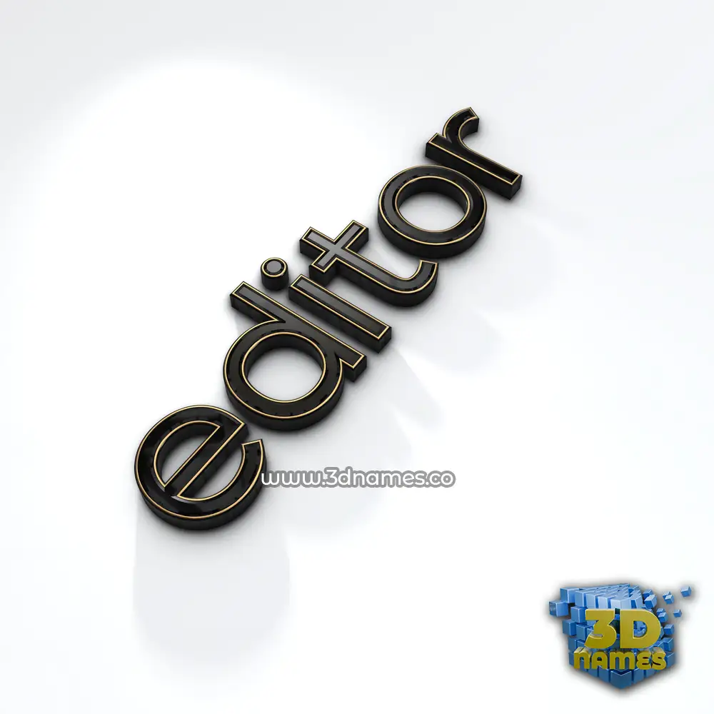 editor in Black'n'White style - 3D name wallpaper